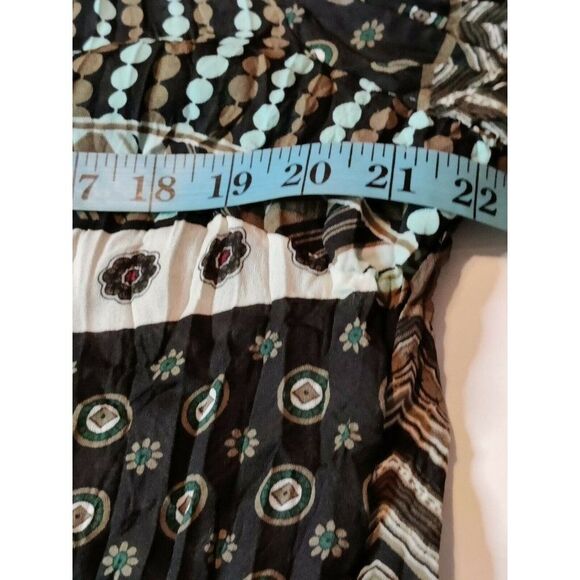 Agora Womens Top Blouse Snap Button Front Long Sleeve Collared Size XL‎ - Picture 8 of 10